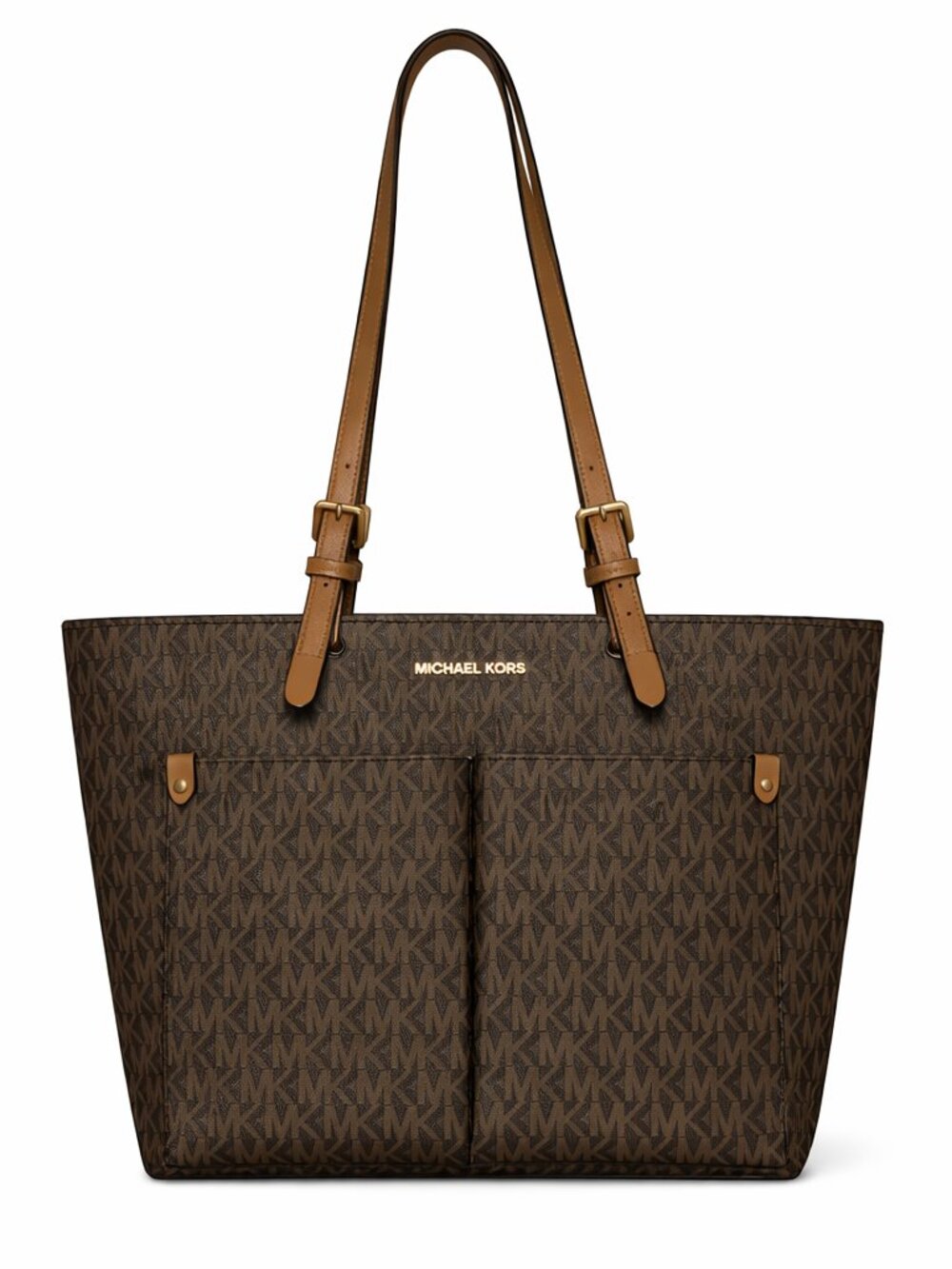 Michael Kors Jet Set Travel Tote | Large MK Coated Canvas Monogram Shoulder Bag